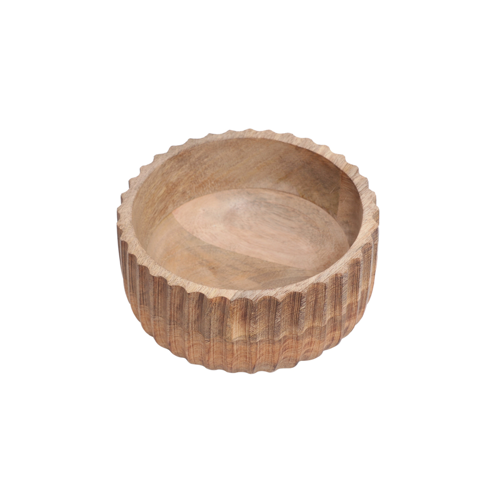 WOODEN SERVING BOWL