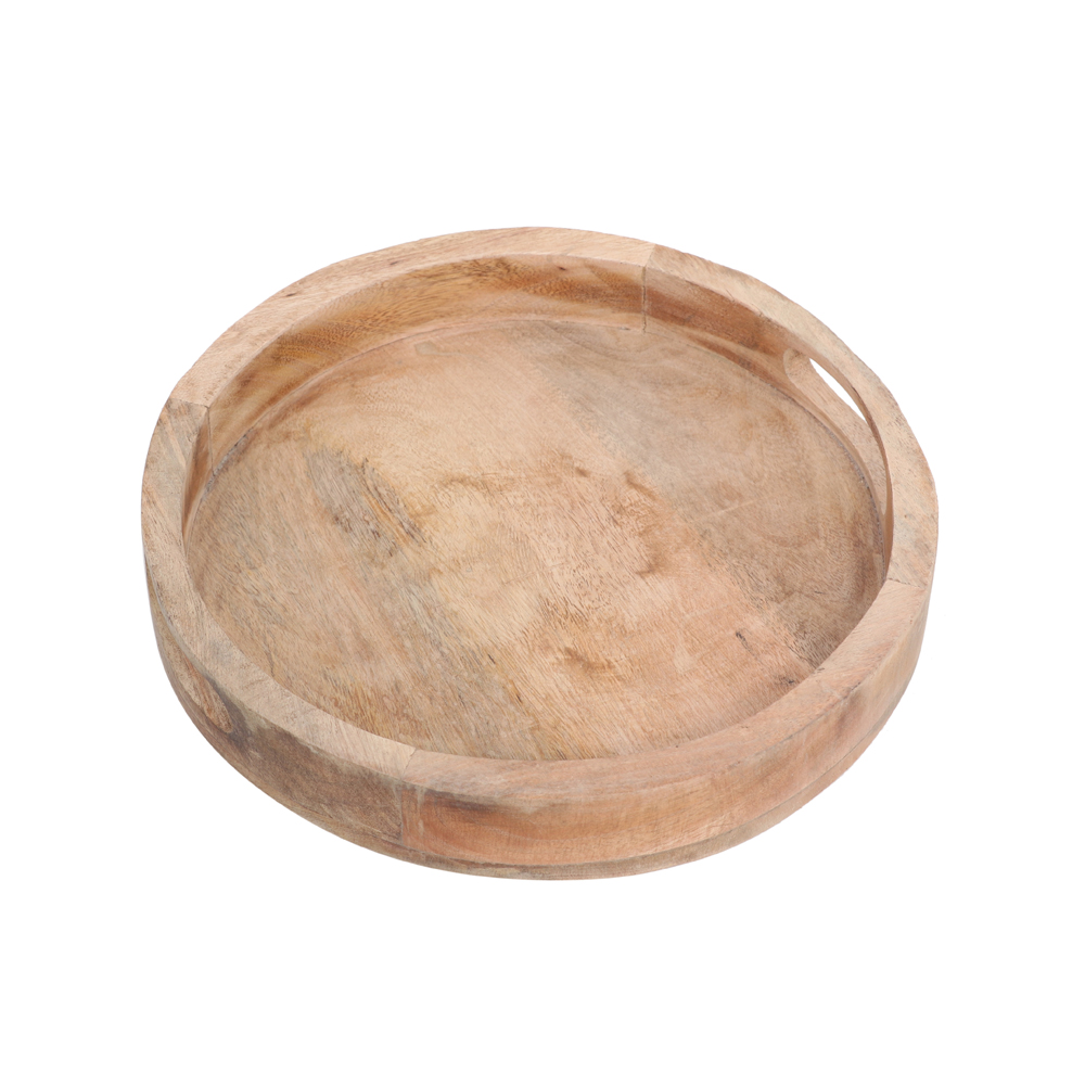 WOODEN ROUND TRAY