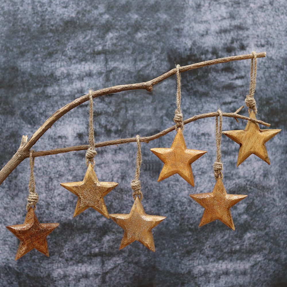 WOODEN HANGING STAR