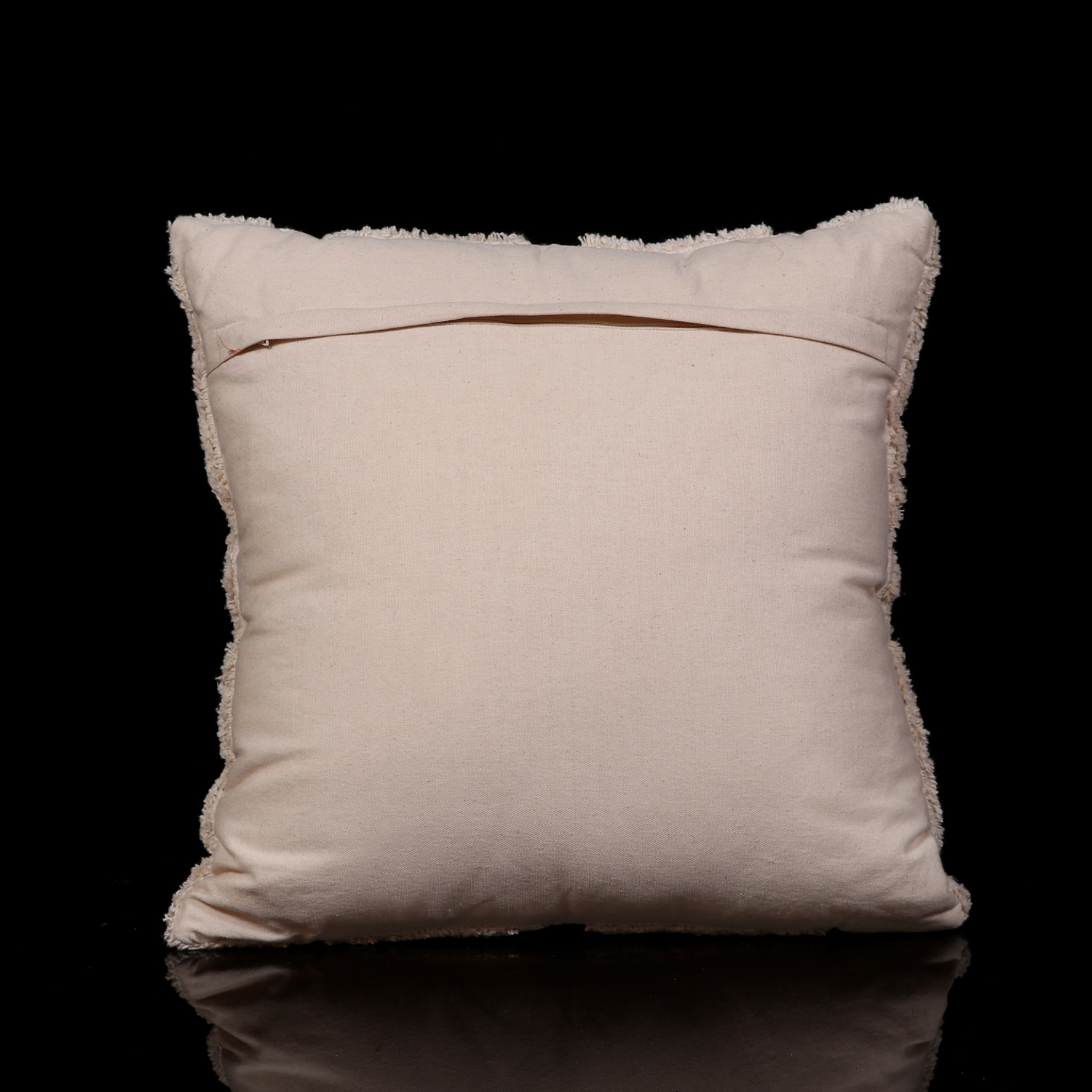 Tufted Throw Pillow Case with Tassels