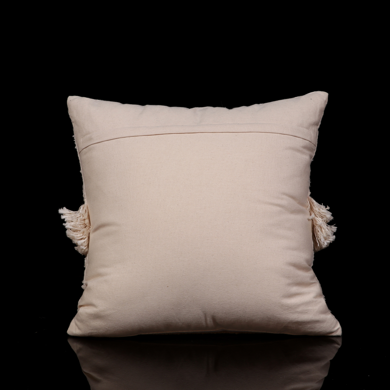 Tufted Tassel Woven Decorative Pillow