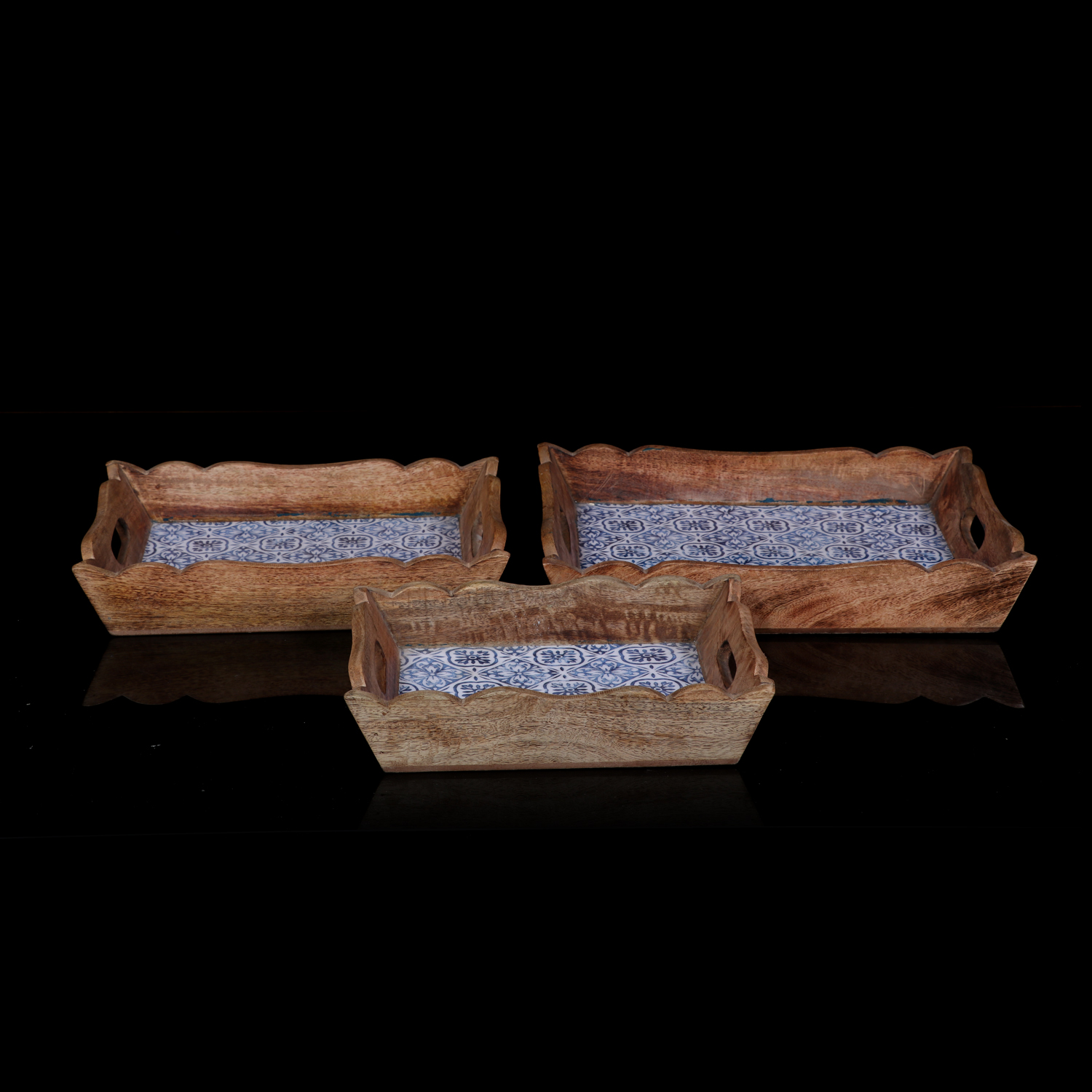 Wooden Enamel Trays